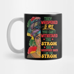 Black History Month African Woman Afro I Am The Storm Mug